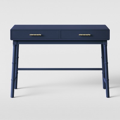 Oslari Wood Writing Desk with Drawers Blue - Opalhouse™