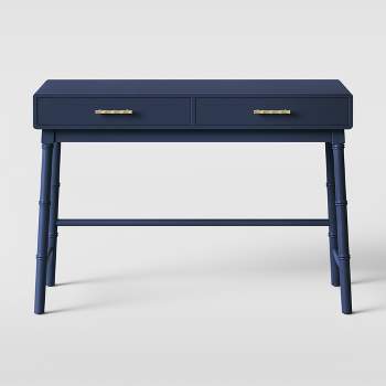 Oslari Wood Writing Desk with Drawers Blue - Threshold™