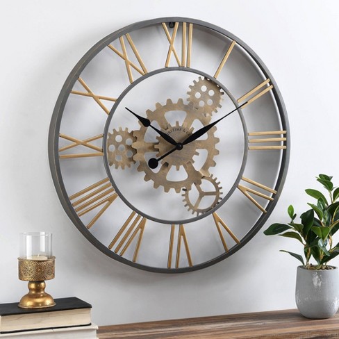 Benton Gears Wall Clock Silver/Gold - FirsTime - image 1 of 3