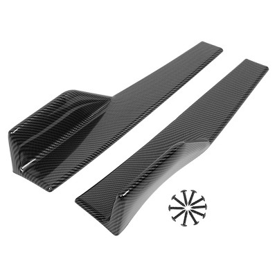 Unique Bargains PP Universal Carbon Fiber Pattern Car Side Skirt Splitters Diffusers 17.72" 2Pcs