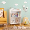 HOMLUX 3/4-Tier Kids Toy Storage Organizer Wooden Children's Bookcase Display Bookshelf,White - 2 of 4