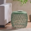 CAVINAS Lattice Design Patio Side Table, Crafted Iron Outdoor Side Tables, Powder-Coated Finish Outdoor End Table for Patio - 2 of 4