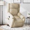 vidaXL Electric Power Lift Recliner Chair with Stand-Up Assistance - Cream Fabric Manual Massage Armchair for Living Room Comfort - 2 of 4