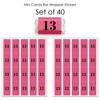 Big Dot of Happiness Chic 13th Birthday - Pink, Black and Gold - Mini Candy Bar Wrapper Stickers - Birthday Party Small Favors - 40 Count - 3 of 4