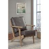 Alpine Furniture Artica Chair, Grey with Iron Brush Natural Frame - 3 of 4