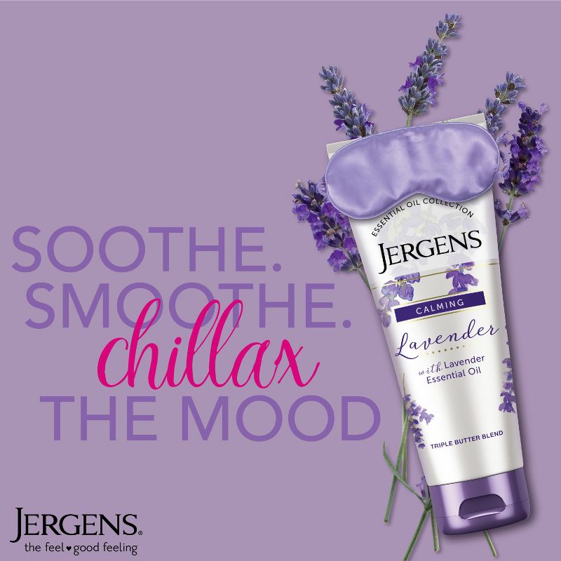 Jergens Lavender Triple Butter Blend Hand and Body Lotion, with Essential Oils, Calming, Nourish Skin - 7 fl oz, 6 of 10