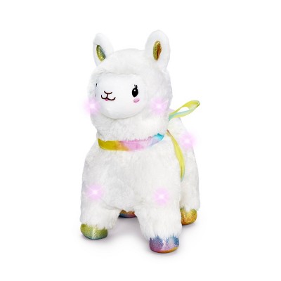 FAO Schwarz 12&#34; LED Cream Alpaca with Sound Toy Plush