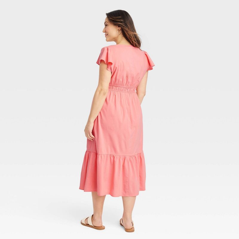 Flutter Sleeve Short Woven Maternity Dress - Isabel Maternity by Ingrid & Isabel™, 2 of 7