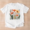 Simply Sage Market Orange Wildflowers Garment Dyed Tee - 3 of 4