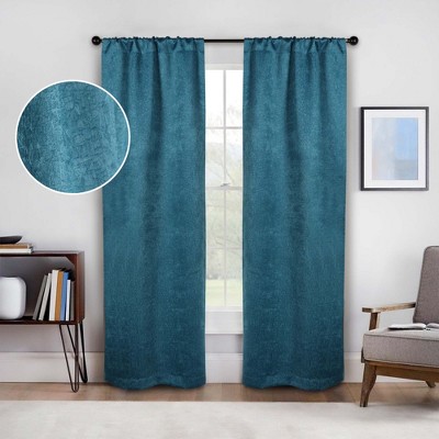 Bohemian Textured Room Darkening Semi-Blackout Curtains, Set of 2 by Blue Nile Mills