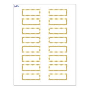 Avery® Labels, 1" x 2-5/8", Gold Beads, Matte White, 160ct - 1 of 4