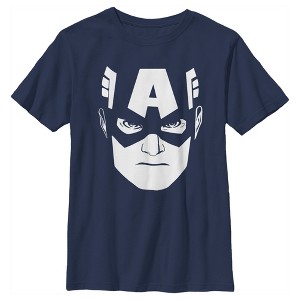 Boy's Marvel Cap Big Face T-Shirt - 1 of 4