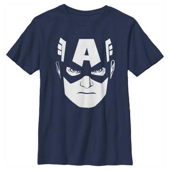 Boy's Marvel Cap Big Face T-Shirt