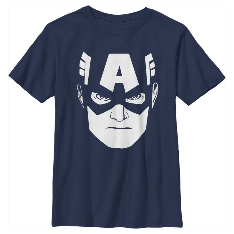 Boy's Marvel Cap Big Face T-Shirt, 1 of 5