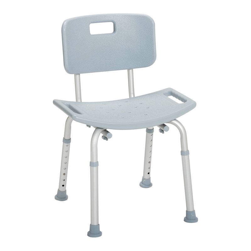 Drive Medical Bathroom Safety Shower Tub Bench Chair with Back, Gray, 1 of 9