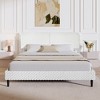 KTMBDW Bed Frame, Upholstered Platform Bed with Headboard, Mattress Foundation with Strong Wooden Slats, Easy Assembly - 2 of 4
