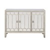 Treasure Trove Accents Three Door Credenza Windsor Burnished White: Mirrored Geometric Design, No Assembly Required - 2 of 4