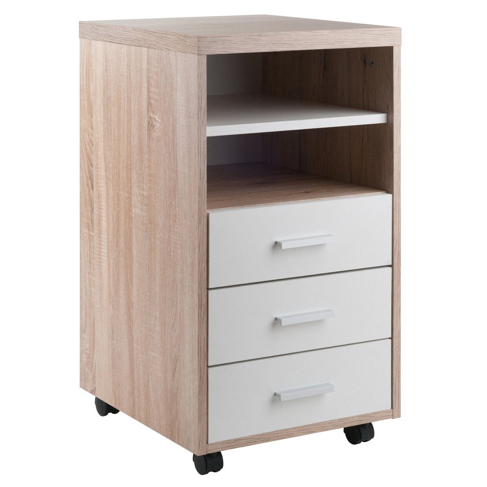 Photos - Wardrobe Kenner Mobile 3 Drawer Storage Cabinet Wood - Winsome