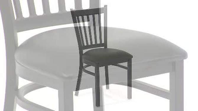 Flash Furniture Black Vertical Back Metal Restaurant Chair, 2 of 13, play video