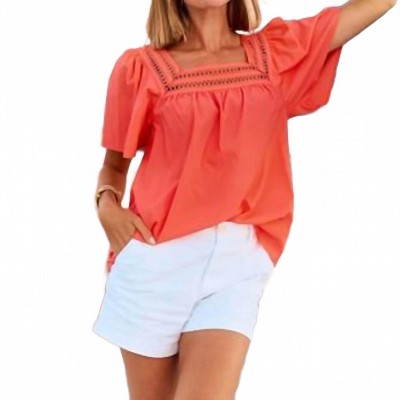 Women's Coral Top - Mary Square