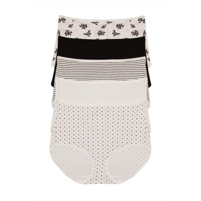 Cotton Modal Full Coverage Briefs 5-Pack (Basics, Medium)