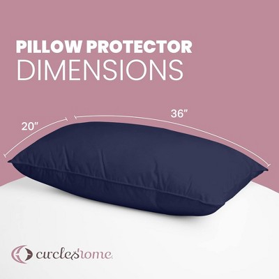 Navy King Hypoallergenic Cotton Pillow Protectors with Zipper - Set of 4