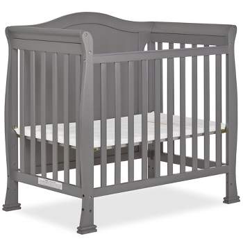Breathable™ Mesh 2-in-1 Mini Crib — Gray — Greenguard Gold Certified