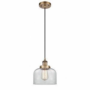 Bell - 1 Light Cord Hung Mini Pendant In Industrial Style-10 Inches Tall and 8 Inches Wide - 1 of 1