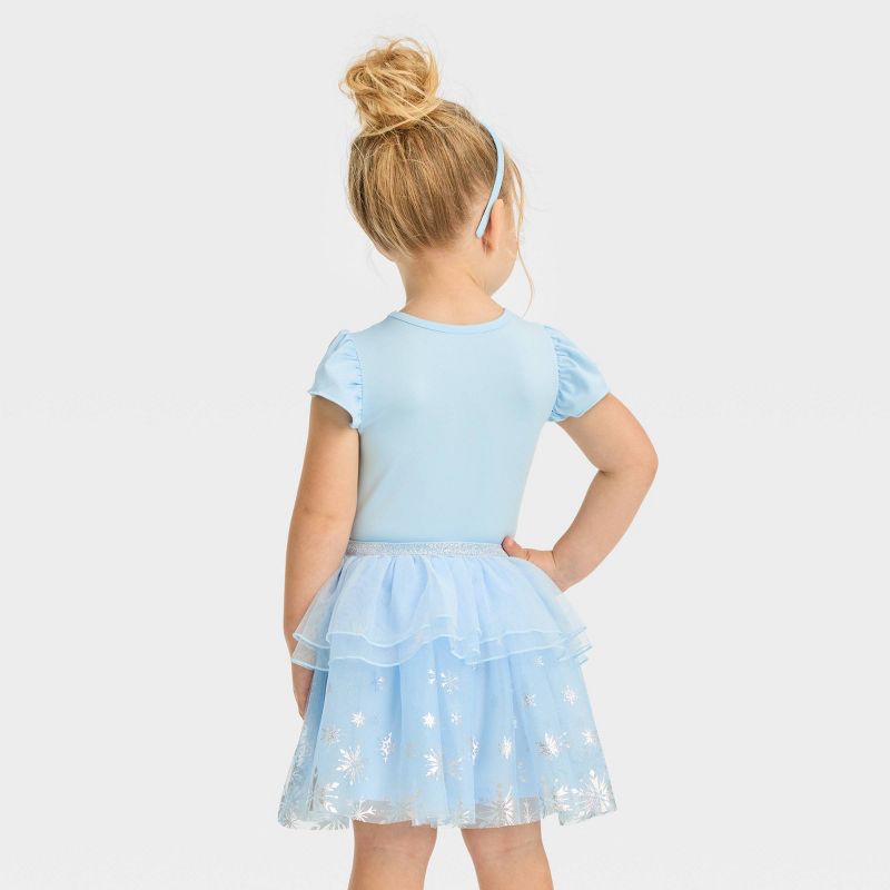 Toddler Girls' Disney Frozen Short Sleeve Tutu Dress - Blue, 2 of 4