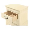 HomeStock Beige Nightstand with Two Drawers, 24x21x16 Compact Bedside Storage Table with Soft Finish and Stylish Bedroom Use - 4 of 4