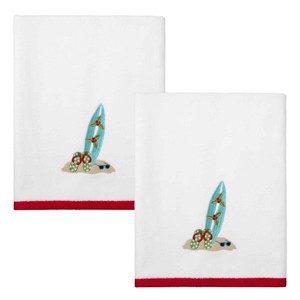 Avanti Linens Flamingo Jingle 2-Pack Bath Towel Set - 1 of 3