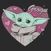 Junior's Star Wars: The Mandalorian Valentine's Day The Child Heart Portrait Sweatshirt - 2 of 3
