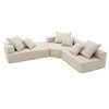 NicBex Couches for Living Room 56" Lounge Frame for Oversized Modular U-Shaped Sectional Sofa Boucle Floor Convertible Compressed Couch - 2 of 4