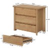 Tribesigns Wood Nightstand with 3 Drawers, Farmhouse Bedside Table with Storage for Bedroom and Small Spaces, Easy Assembly - 3 of 4