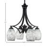 Toltec Lighting Zilo 4 - Light Chandelier in  Matte Black with 5" Black Fusion Shade - 2 of 2