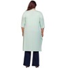 Plus Open Front Knee Length Duster Cardigan - 24seven Comfort Apparel™ - 3 of 3