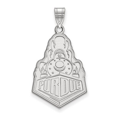 Black Bow Jewelry 14k White Gold Purdue Boilermakers NCAA Extra Large Pendant