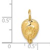 Black Bow Jewelry 14k Yellow Gold 3D Small Fireman's Hat Charm - 3 of 4