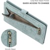 Clotth Women’s Wallet  - RFID Blocking Slim Large Capacity Vegan Leather Bifold Clutch with Zipper Pocket,Floral Design,for Everyday Use,Travel - 2 of 4