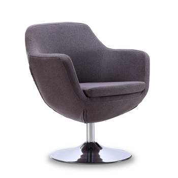 Caisson Twill Swivel Accent Chair - Manhattan Comfort