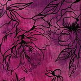 berry tie dye floral