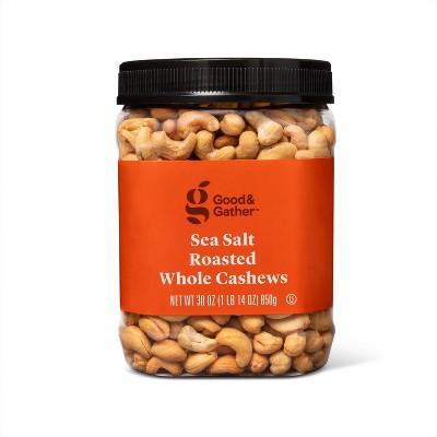 Sea Salt Roasted Whole Cashews - 30oz - Good & Gather™