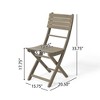 Foldable Dining Chairs Set Of 2, Home Outdoor Acacia Wood Foldable Dining Chairs for Office Living Room Dining Room - 4 of 4