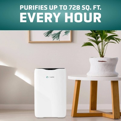 White HEPA Filter Air Purifier with Ionizer and Odor Control