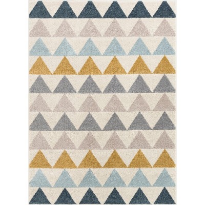 Well Woven Lincoln Modern Scandinavian Triangles Geometric Area Rug