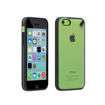 PureGear Slim Shell Case for Apple iPhone 5C - Clear/Black/Licorice Jelly