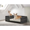 Gulches Dark Grey 47 Inch Contemporary Comfort Pet Bed for Medium Dogs, Equipped with Pad and Side Storage - 2 of 4