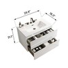 NicBex Floating Bathroom Vanity with Sink and Faucet Holes,Bathroom Sink Vanity with 2 Drawers,Oak/Walnut/White/Gray - 3 of 4