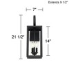 John Timberland Mira Modern Outdoor Wall Light Fixture Flat Black 21 1/2" Clear Glass for Post Exterior Barn Deck House Porch Yard Posts Patio Home - 4 of 4
