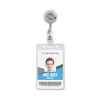 Advantus Translucent Retractable ID Card Reel, 30" Extension, Clear, 12/Pack - 3 of 4